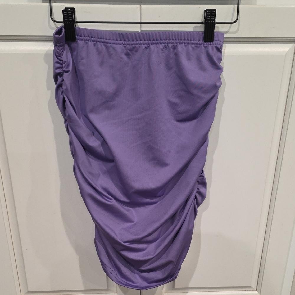 Ruched Bodycon Purple Skirt